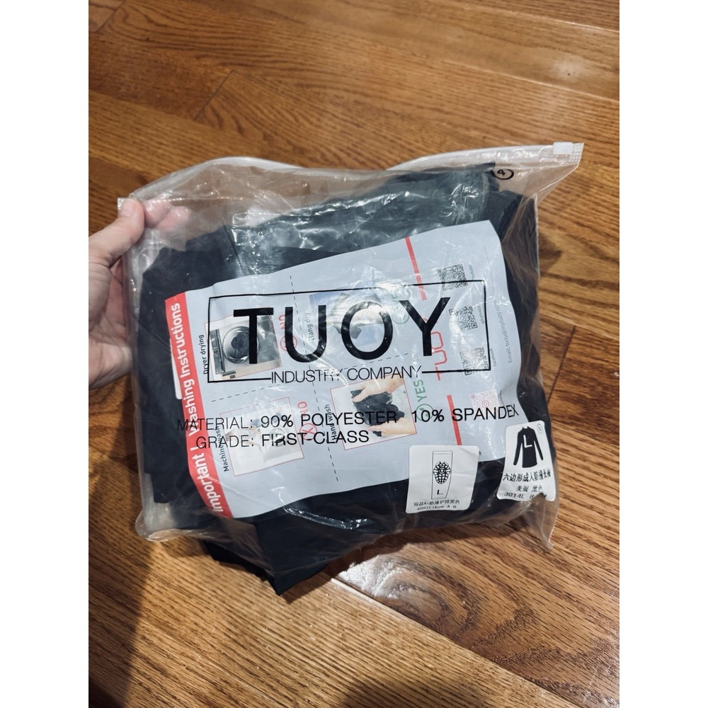 Tuoy Padded Compression Long Sleeve Shirt Large NEW Elbow Pads